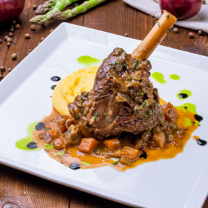 Lamb,Shank,On,A,Wooden,Background